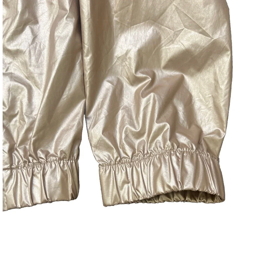 Z by Zella Windbreaker Waterproof Jacket SZ L Gold Chic Athleisure Sports Casual - Picture 4 of 9